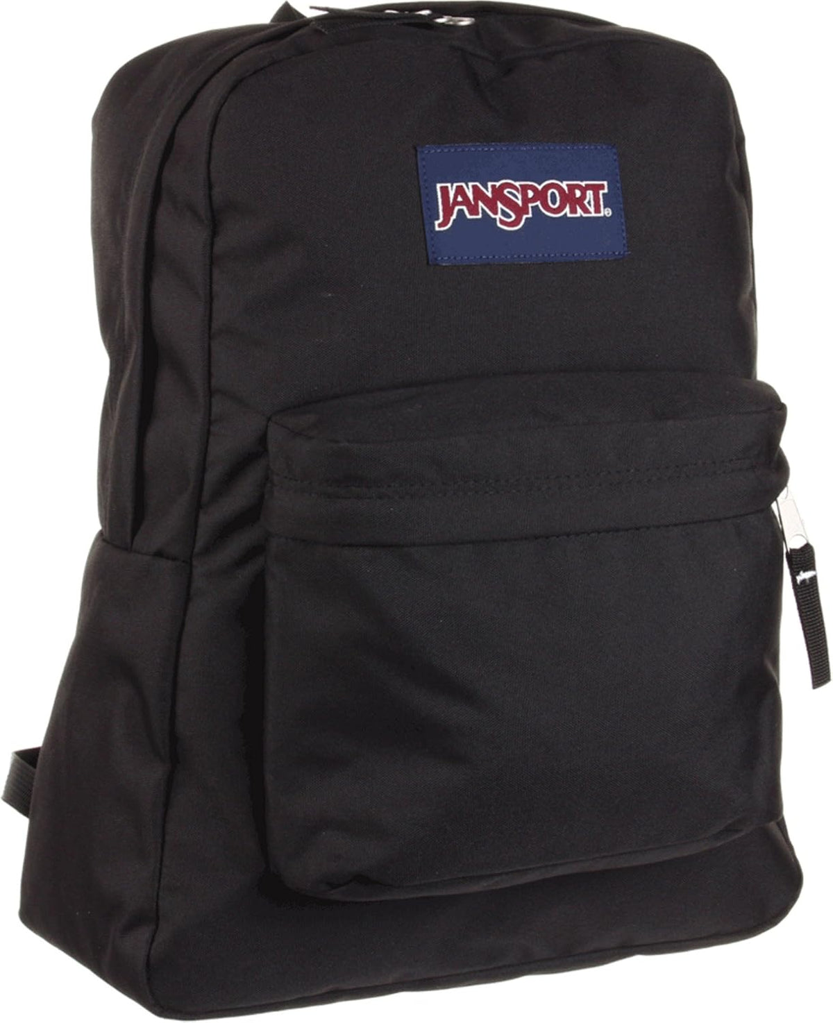 JanSport SuperBreak One Black lightweight school bookbag side angle