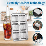 Vortihive 2 pack metal ice cube molds for freezer