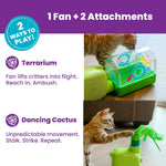 Close-up view of air-powered bug terrarium floating toys