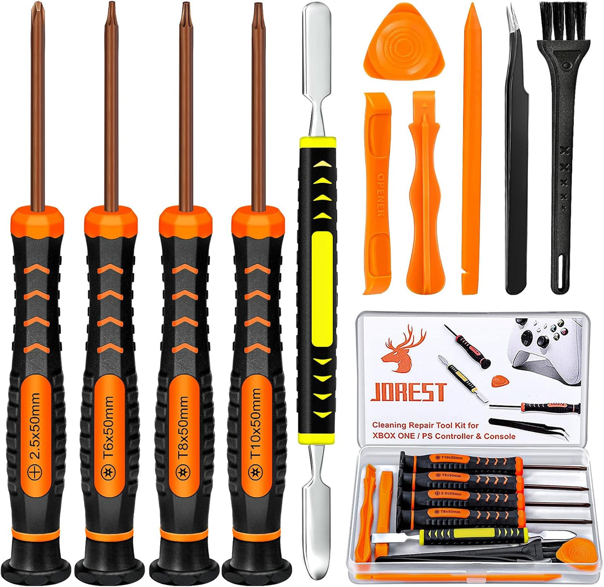 Jorest repair kit front view with all 25 pieces displayed