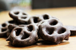 Its Delish chocolate pretzels in a serving bowl for event snacking