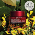 Clarins anti-wrinkle night treatment cream close up swatch