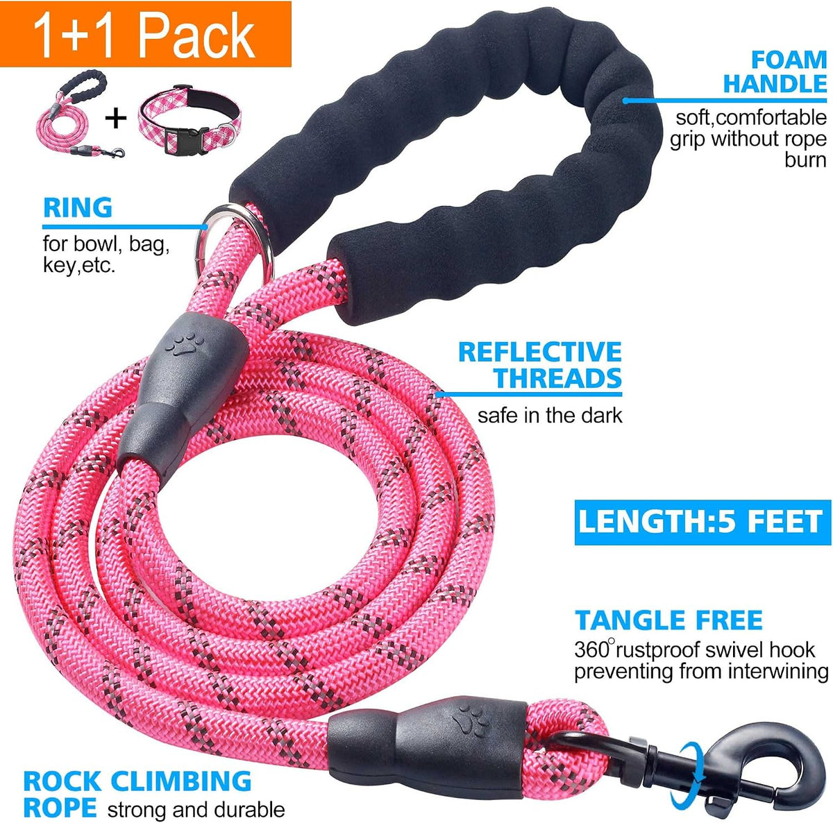 Ladoogo dog collar showing soft neoprene padding texture