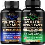 Nutraharmony Mullein Lung Detox and Multivitamin for Men front view bottle supplement