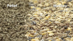 Close up of Kaytee Supreme rabbit food natural ingredients