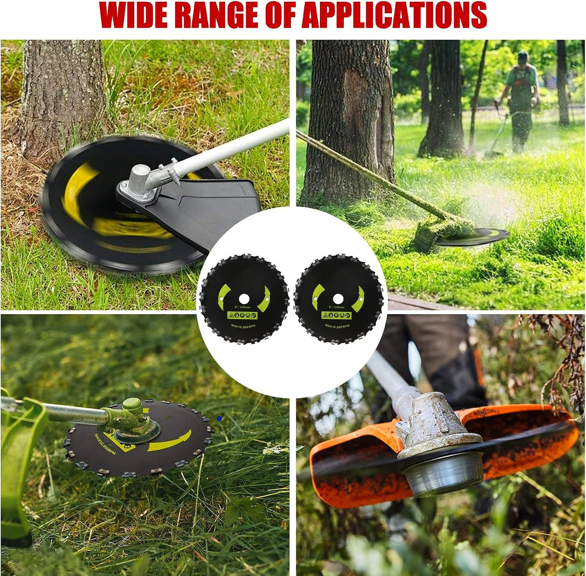 Two pack Gashwer 20T replacement blades for heavy duty landscaping