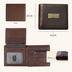 Christian Art Gifts men's leather wallet open showing card slots