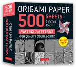 Origami Paper 500 sheets Matrix Patterns 6" (15 cm): Tuttle Origami Paper: Double-Sided Origami Sheets Printed with 12 Different Designs (Instructions for 5 Projects Included) - Image 1