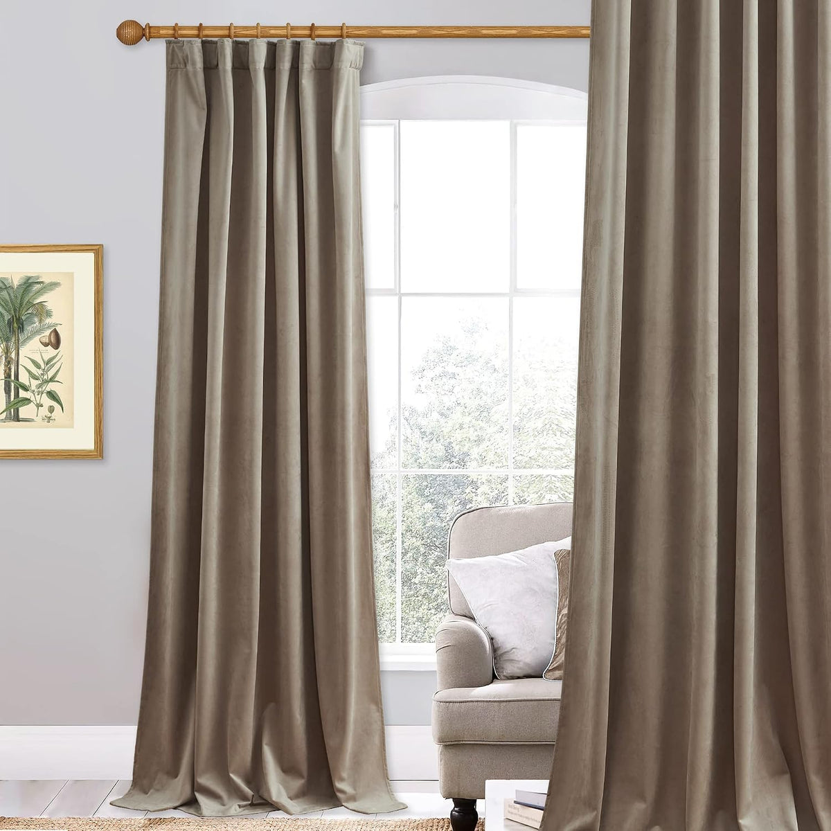 Navy Blue Blackout Curtains for Bedroom W52 x L96 inches 1 Panel | Premium Luxury Fabric, Vintage Style, Thermal Insulated Privacy Protect Velvet Drapes for Bedroom, Living Room, Sliding Door - Image 12