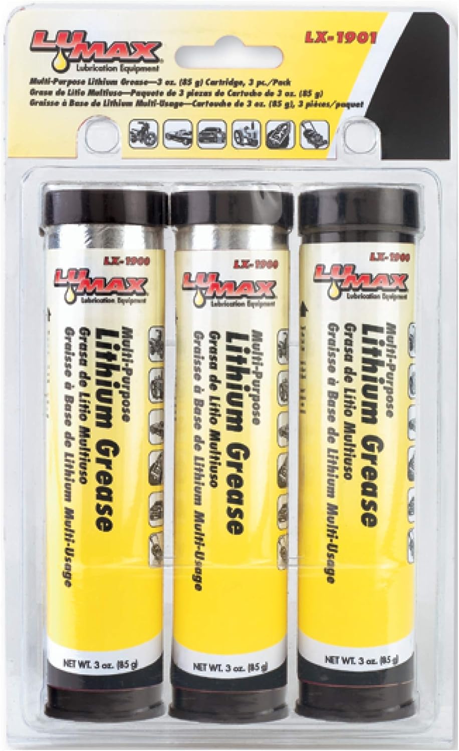 Lumax LX-1901 Amber Multi-Purpose Lithium Grease Cartridges front view