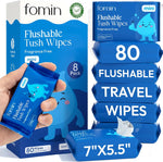 Fomin Flushable Tush Wipes 8 Pack set front view