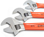 Crescent 10 inch adjustable wrench showing wide jaw opening