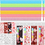 MotiMind Valentines bear stackable crayons and coloring cards front retail packaging view