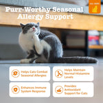 Zesty Paws Aller-Immune Bites bacon flavor container showing natural allergy support ingredients