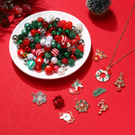 Completed holiday bracelet examples made using the NVENF jewelry kit.