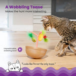 Catstages fruit bowl toy featuring plush catnip toys and jingle ball