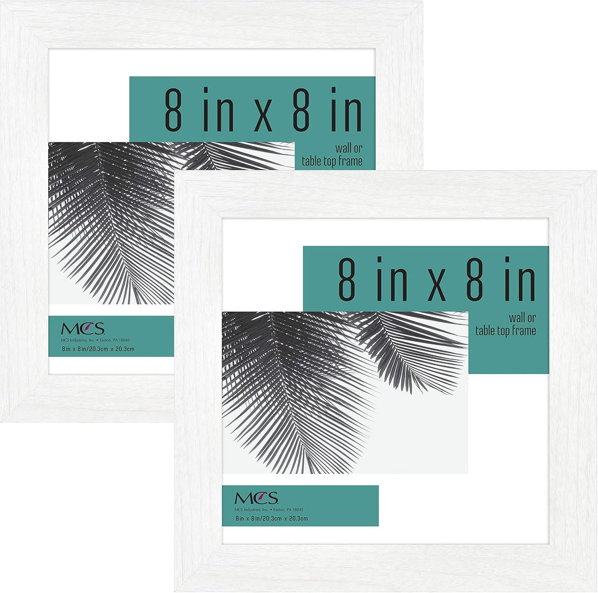 MCS Studio Gallery 8x8 Picture Frame Gray Woodgrain, Wall Hanging & Easel for Tabletop Display, Square Photo Frame for Photos, Posters & Art Prints (2-Pack) - Image 12