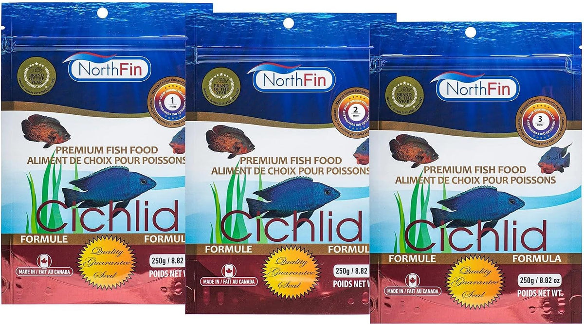 Northfin fish food container back label details
