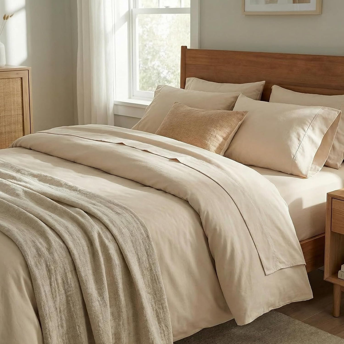 Peru Pima 415 thread count percale flat sheet folded