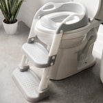 Jool Baby Products Potty Training Seat with ladder front view for independent toddler toilet training