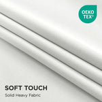 Joydeco white blackout curtains grommet detail