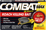 Combat Max roach killing bait station front view packaging