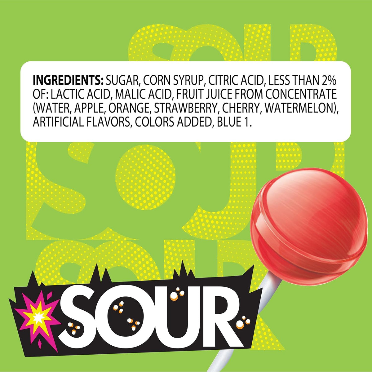 Nutritional profile layout displaying the gluten free and fat free attributes of these low calorie confections.