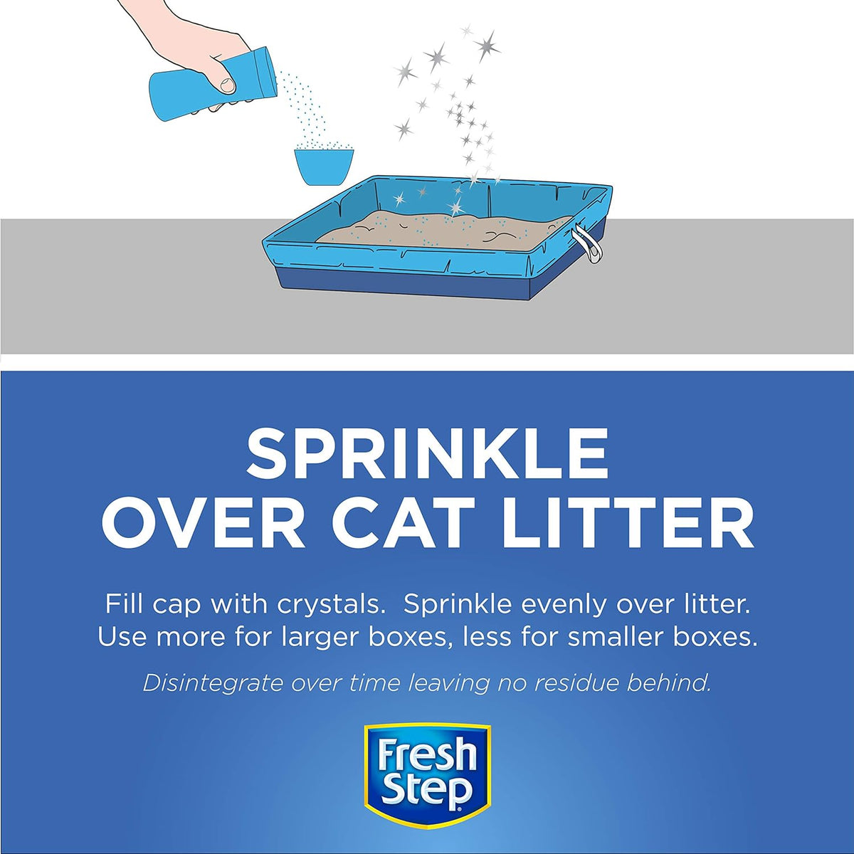Authentic USA imported premium pet litter odor eliminator crystals by Fresh Step