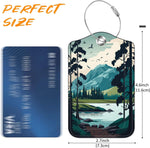 Vmumam 2 pack travel luggage tags showing scenic landscape design