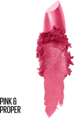 Maybelline coral pink lipstick open showing cream finish bullet