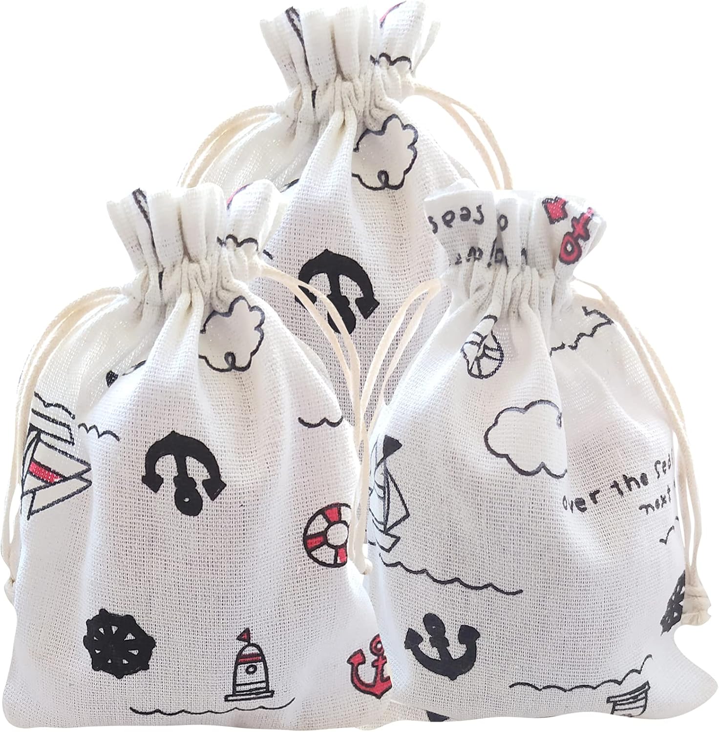 RIGHTA TECH Nautical Goodie Bags front view showing detailed anchor print