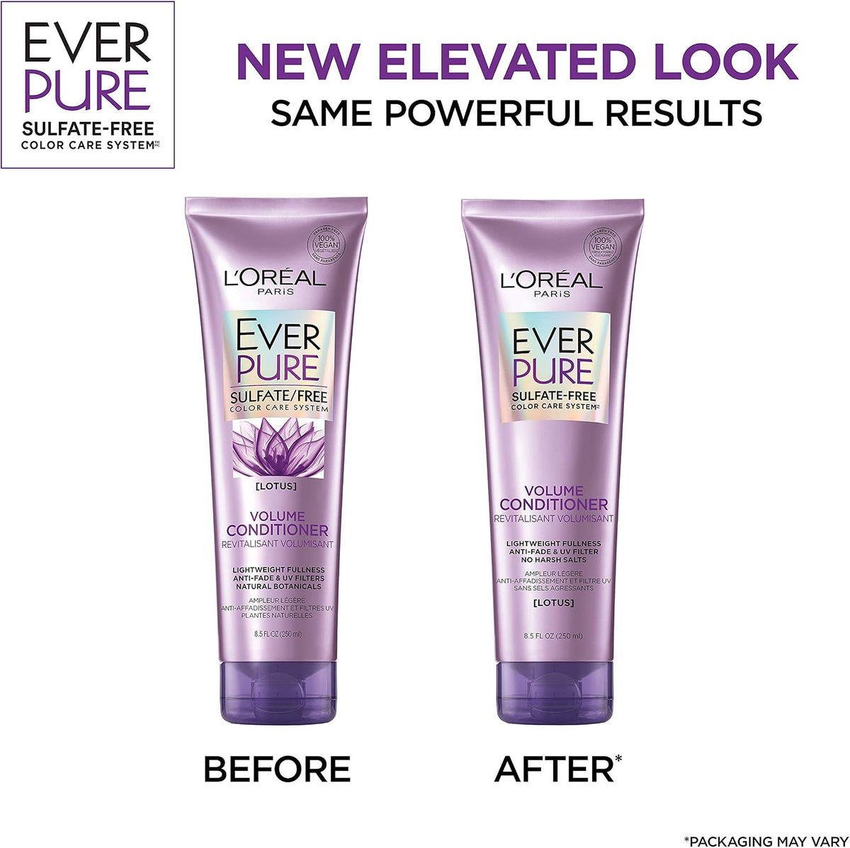 L'Oreal Paris EverPure Volume Conditioner texture and formula showcase