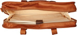 Claire Chase leather computer bag rear trolley sleeve view