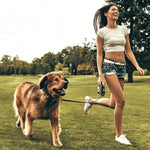 Fida dog leash one-handed brake button close up