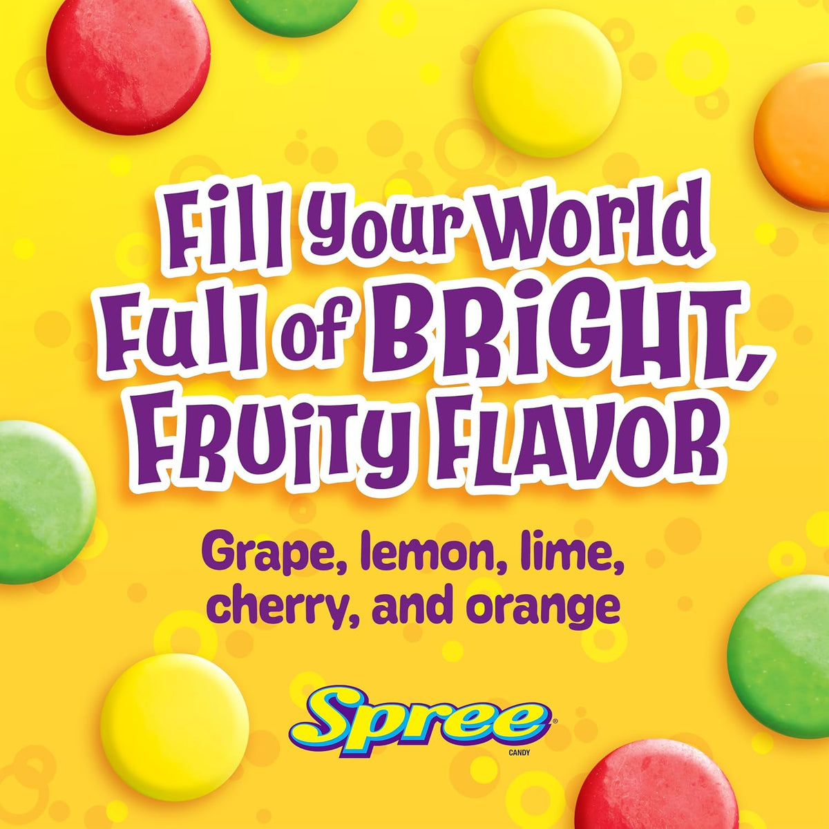 Top view of Wonka Spree candy 12 Ounce bag
