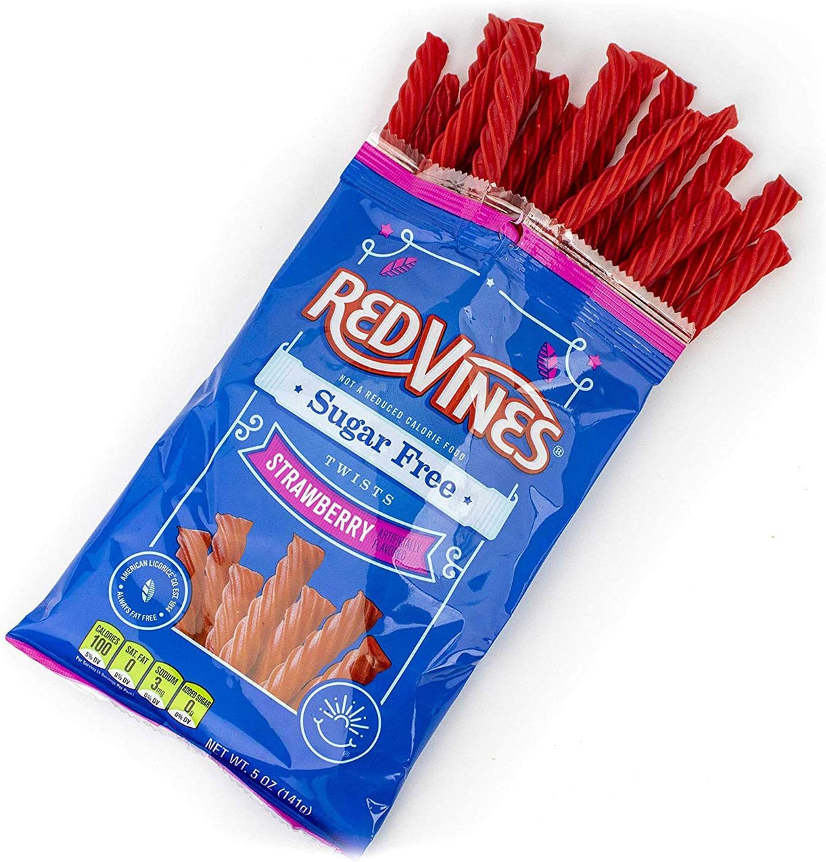 American Licorice Company sugar free red vines nutrition facts label