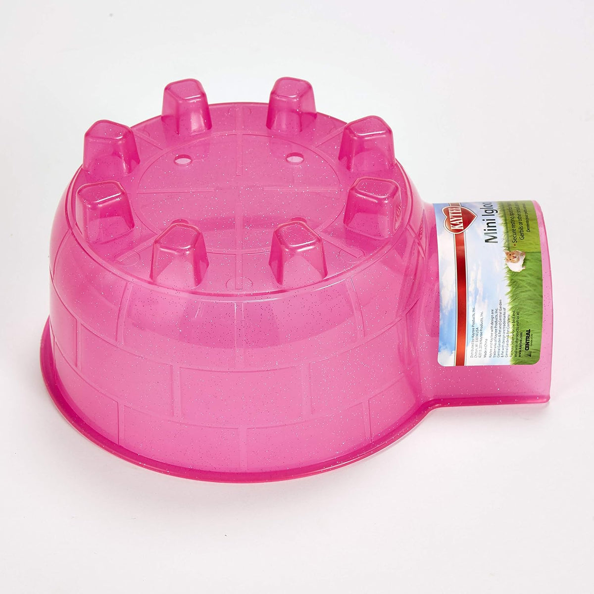 Translucent plastic material detail of Kaytee gerbil hideout house