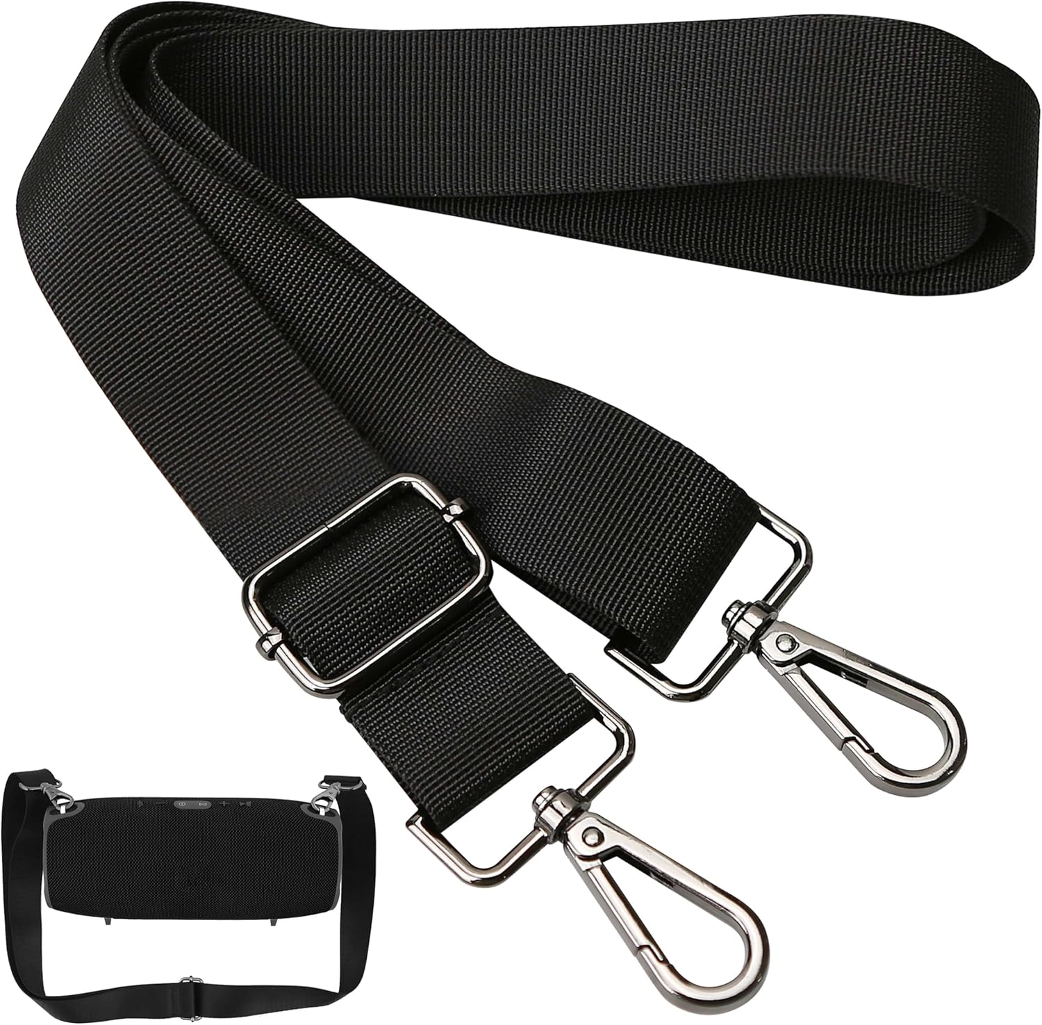 KH866 shoulder strap replacement front view attached to a portable wireless speaker
