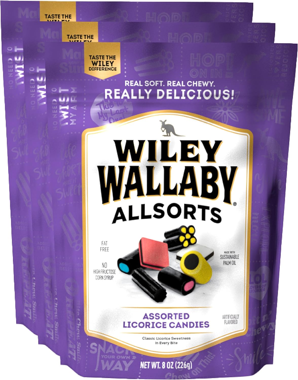 Wiley Wallaby 8 Ounce Allsorts Gourmet Australian Style Soft & Chewy Assorted Licorice Candy (1 Pack) - Image 10