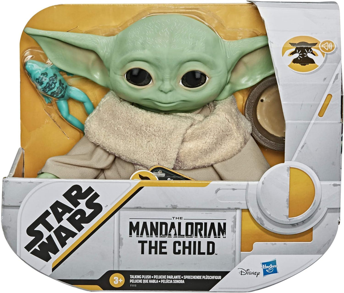 Hasbro Star Wars Baby Yoda plush toy with accessories