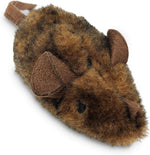 Premium catnip infused plush mouse toy duo highlighting the soft fabrics and electronic sound module location.