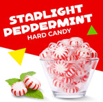 LAETAFOOD Starlight Peppermint Hard Candy poured into an office reception desk crystal candy bowl.