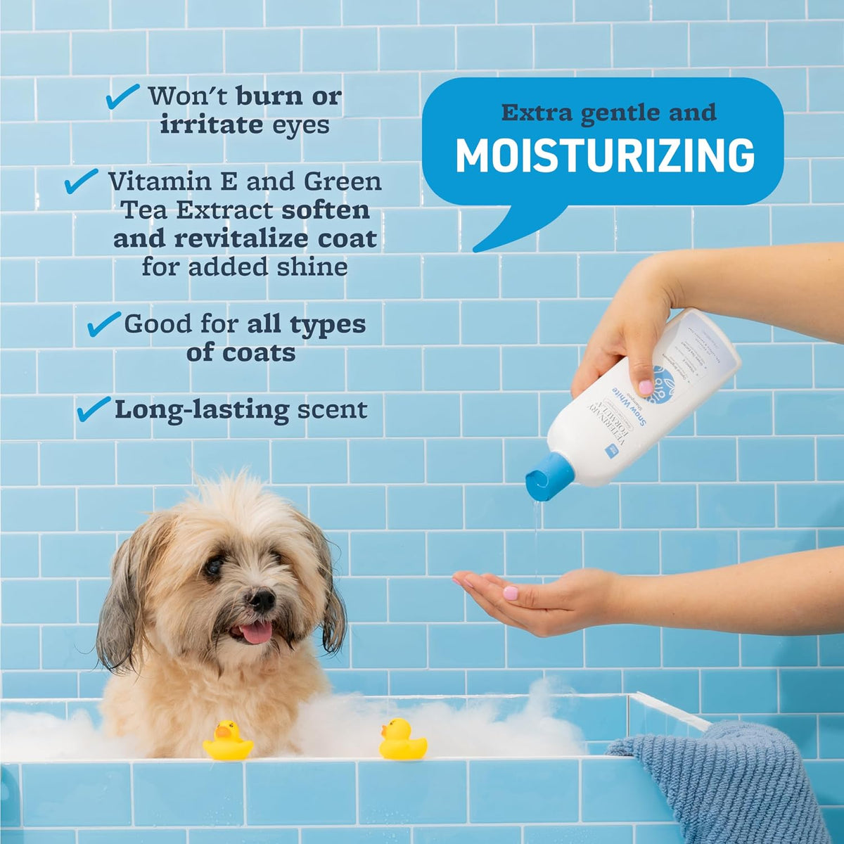 Veterinary Formula Snow White Shampoo blue cap detail
