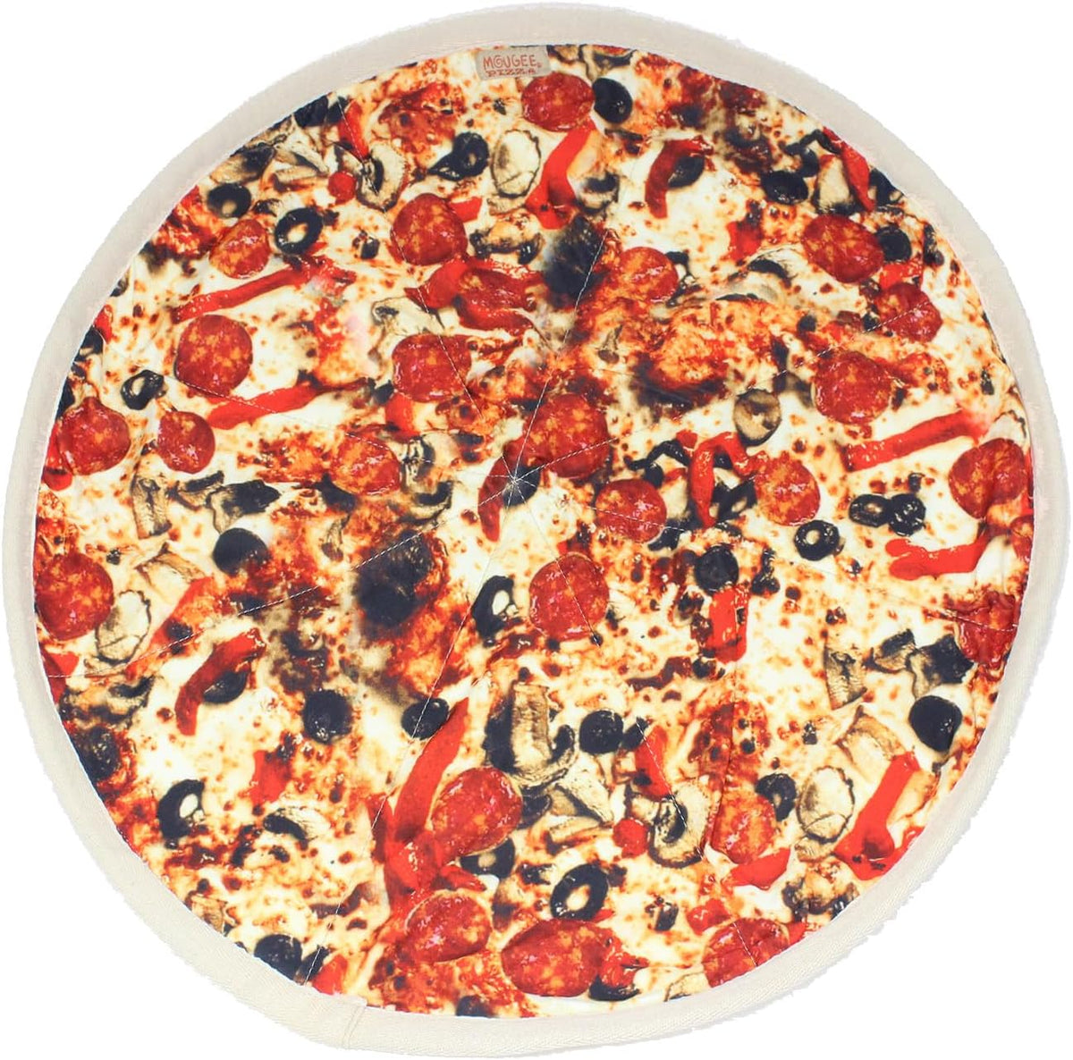 Mougee Star Flow Star Pizza Series Pepperoni juggling cloth front view showing realistic graphic design.