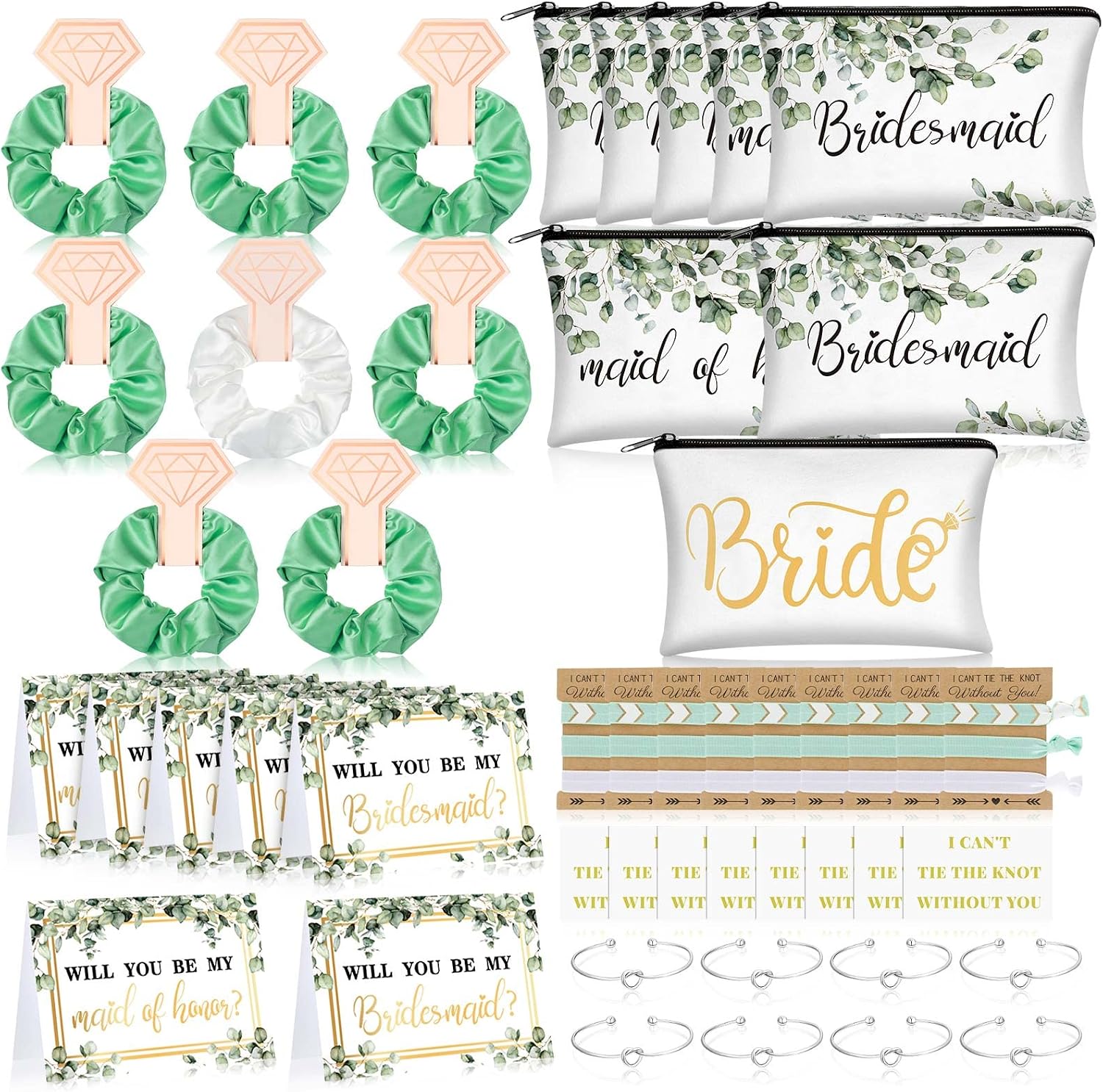 Jutom bride and bridesmaid proposal gift set front view