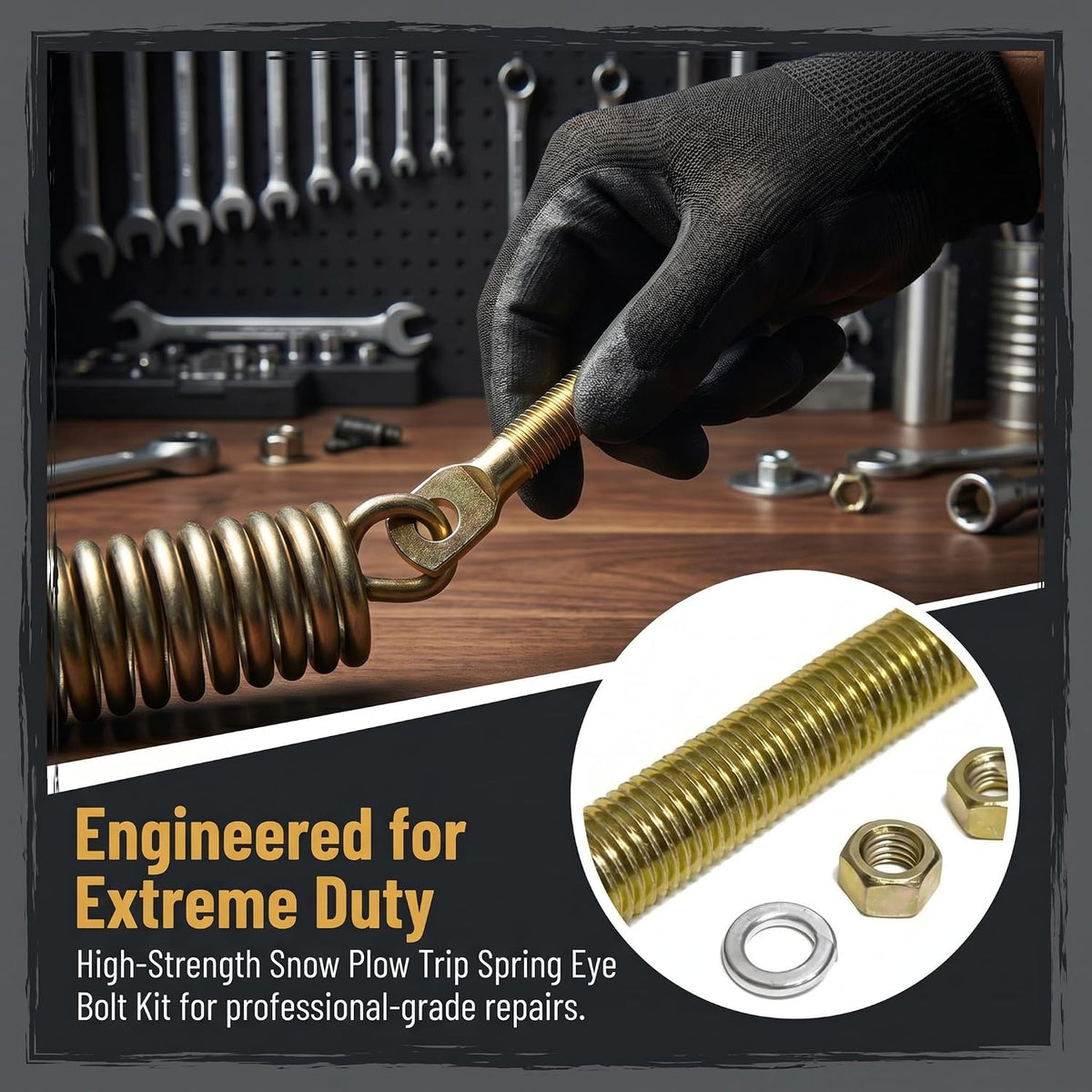Complete snowplow blade replacement hardware package overview