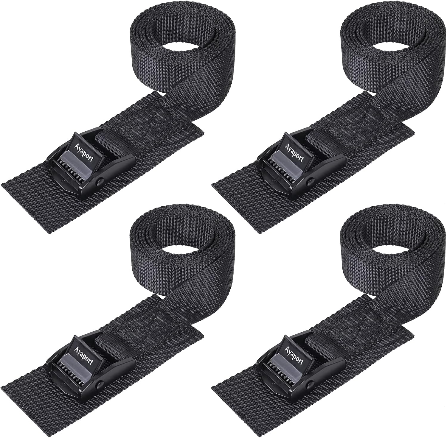 Ayaport adjustable cam buckle lashing straps 6ft 4 pack set