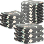 Tegeme 12 Pcs Pet Blankets 23 x 16 Inch Soft Fluffy Fleece Dog Cat Warm Paw Print Pattern Blankets Flannel Throw for Pets Dog Puppy Cat(Gray) - Image 12