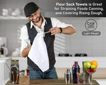 Ruvanti kitchen tea towels spread out showing size
