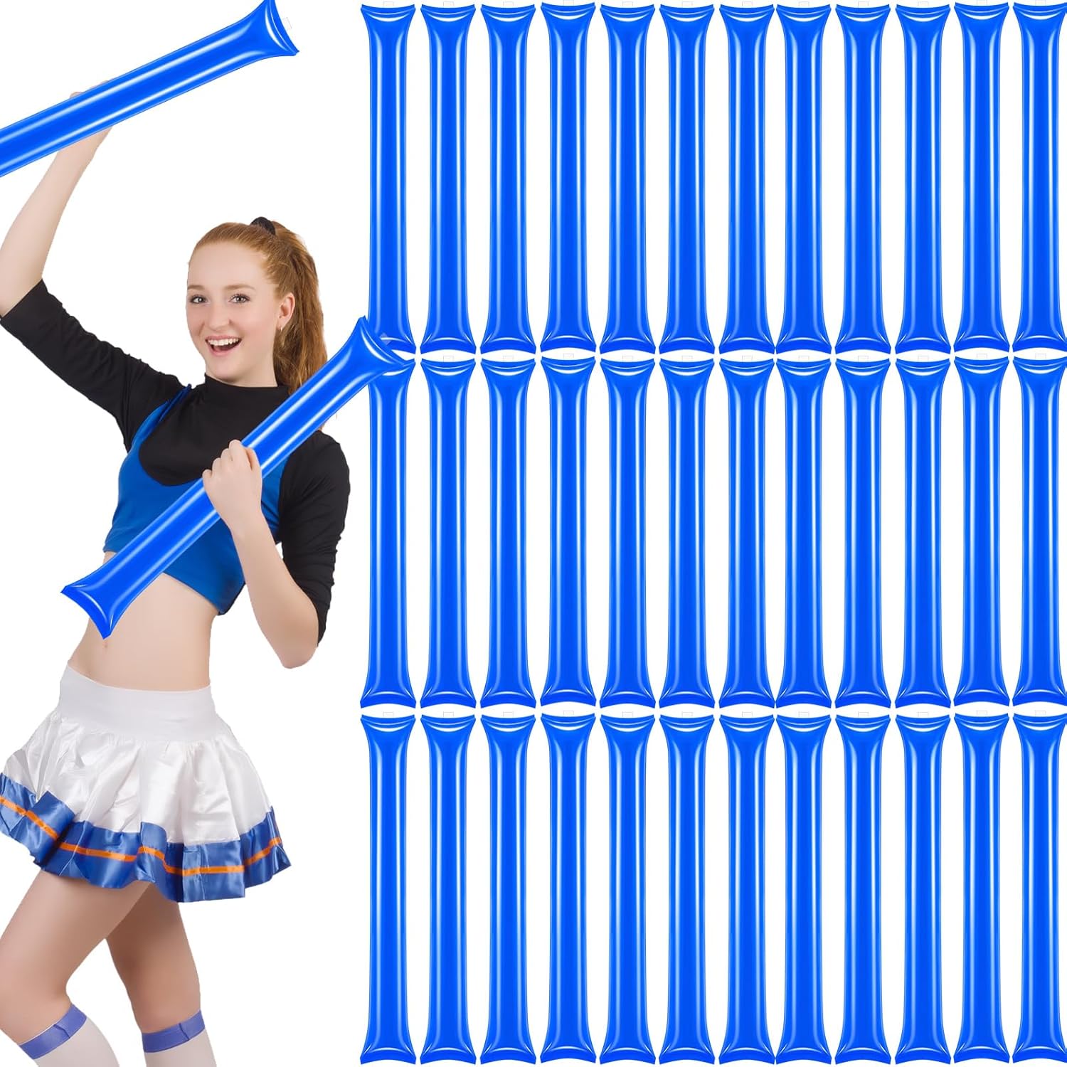 Cssopenss blue inflatable thunder sticks front view